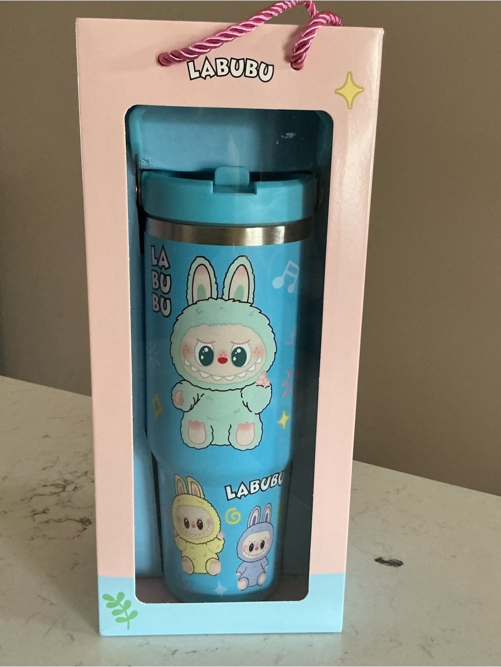 Labubu stainless tumbler blue 40 oz BW10